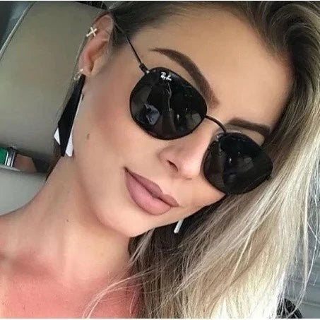 Lunettes de Soleil Hexagonales RB Unisexe avec Protection UV400 + Étui en Cuir Synthétique